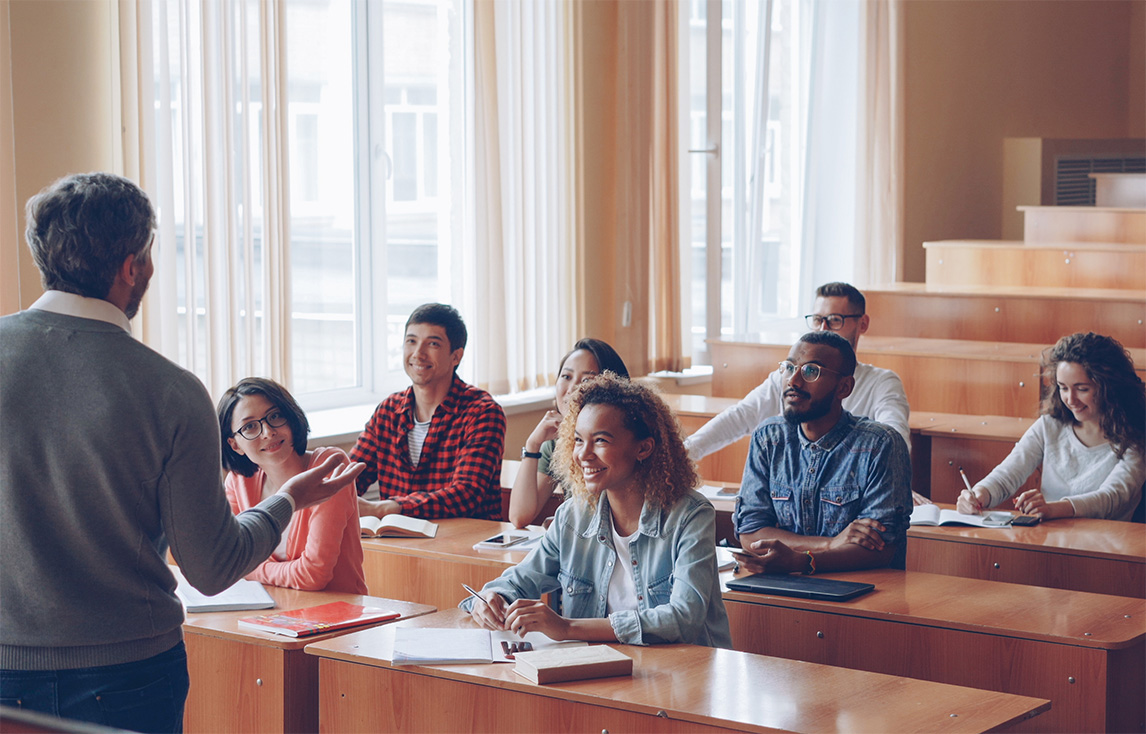 College students in lecture.